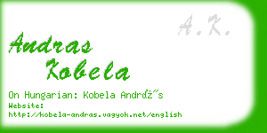 andras kobela business card